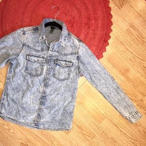 Washed-Out Denim Button down